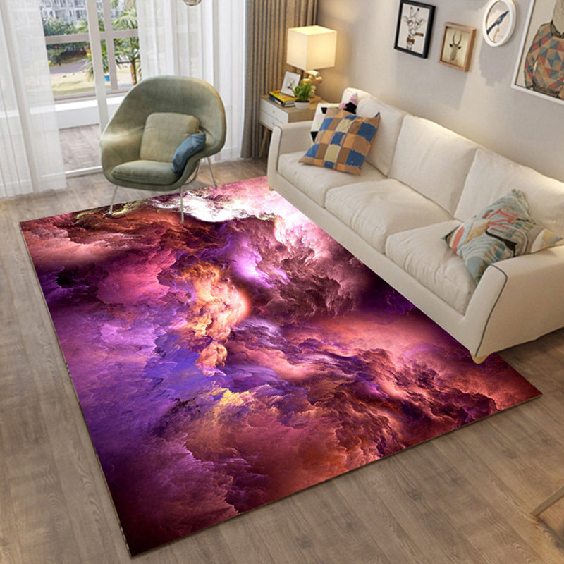 Skorter | Colorful Relaxation Area Rug Cotton Blend Cartoon Pattern Indoor Rug Machine Washable Non-Slip Rug for Décor