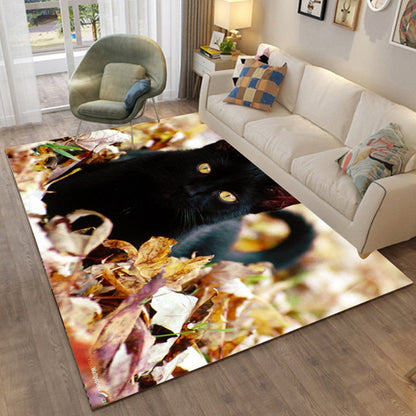 Skorter | Colorful Relaxation Area Rug Cotton Blend Cartoon Pattern Indoor Rug Machine Washable Non-Slip Rug for Décor