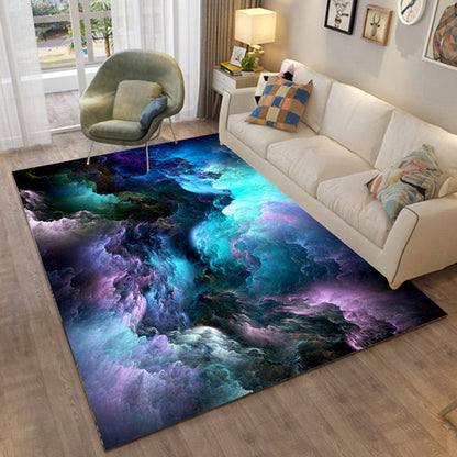 Skorter | Colorful Relaxation Area Rug Cotton Blend Cartoon Pattern Indoor Rug Machine Washable Non-Slip Rug for Décor