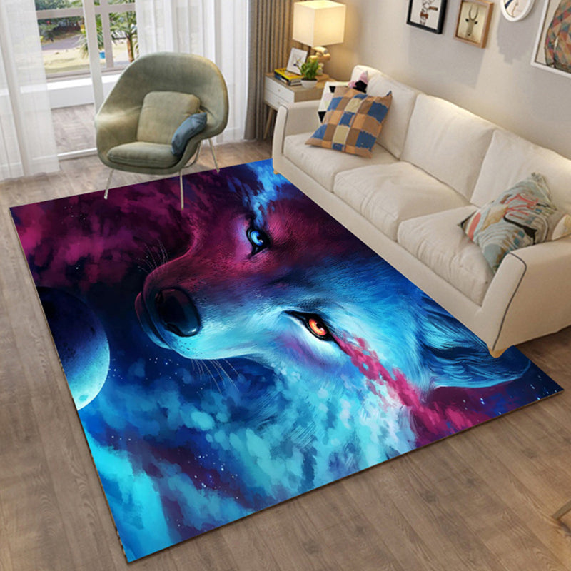 Skorter | Colorful Relaxation Area Rug Cotton Blend Cartoon Pattern Indoor Rug Machine Washable Non-Slip Rug for Décor