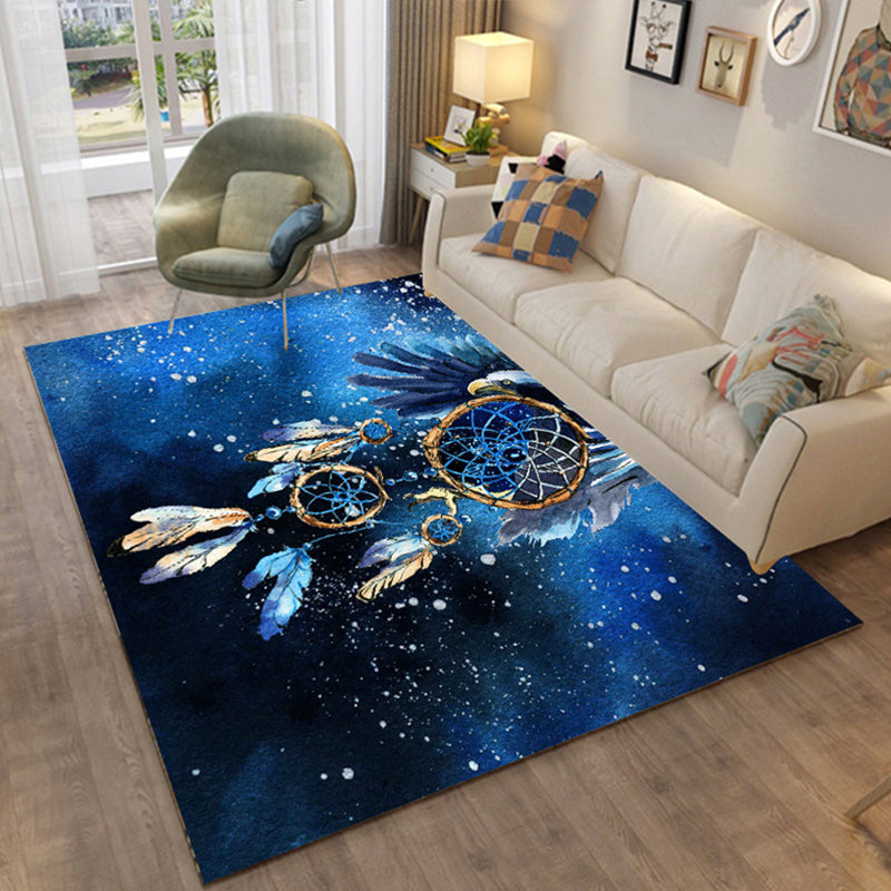 Skorter | Colorful Relaxation Area Rug Cotton Blend Cartoon Pattern Indoor Rug Machine Washable Non-Slip Rug for Décor