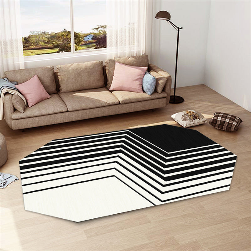 Skorter | Casual abstract print rug Multicolor Polyester rug Non-slip underside Stain-resistant rug for living room