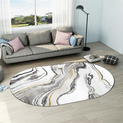 Skorter | Casual abstract print rug Multicolor Polyester rug Non-slip underside Stain-resistant rug for living room