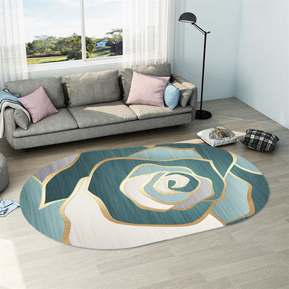 Skorter | Casual abstract print rug Multicolor Polyester rug Non-slip underside Stain-resistant rug for living room