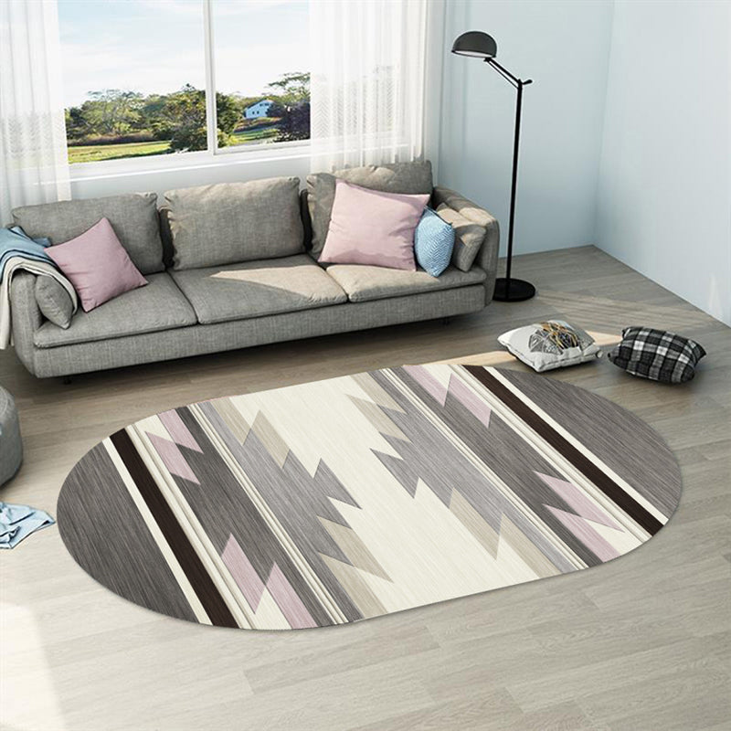 Skorter | Casual abstract print rug Multicolor Polyester rug Non-slip underside Stain-resistant rug for living room