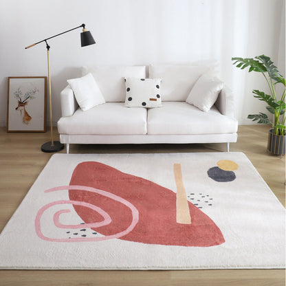 Skorter | Comfort Living Room Rug Multicolor Cartoon Print Rug Non-Slip Base Pet-Friendly Rug