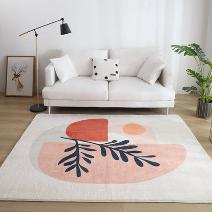 Skorter | Comfort Living Room Rug Multicolor Cartoon Print Rug Non-Slip Base Pet-Friendly Rug