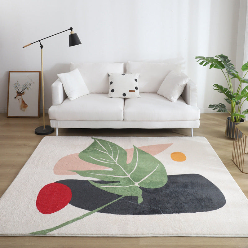 Skorter | Comfort Living Room Rug Multicolor Cartoon Print Rug Non-Slip Base Pet-Friendly Rug