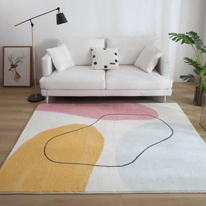 Skorter | Comfort Living Room Rug Multicolor Cartoon Print Rug Non-Slip Base Pet-Friendly Rug