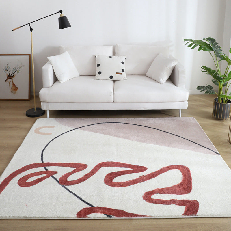 Skorter | Comfort Living Room Rug Multicolor Cartoon Print Rug Non-Slip Base Pet-Friendly Rug