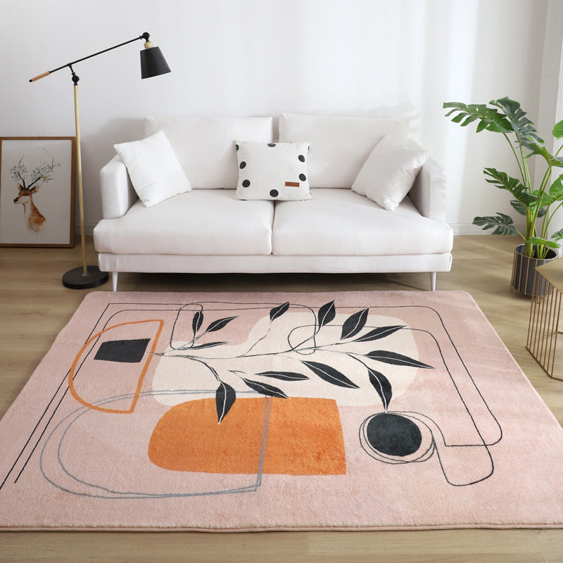 Skorter | Comfort Living Room Rug Multicolor Cartoon Print Rug Non-Slip Base Pet-Friendly Rug