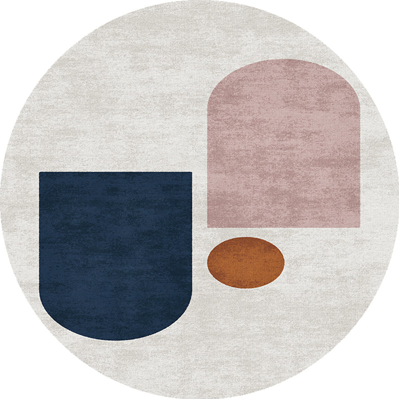 Skorter | Creative Bedroom Rug Multicolored Color Differentiated Rug Polypropylene Washable Pet Friendly Non-Slip Rug