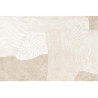 Skorter | Creative Decor Rug Apricot Abstract Printed Area Rug Polypropylene Non-Slip Back Pet-Friendly Rug