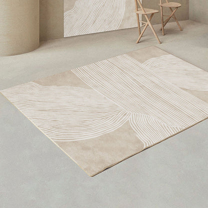 Skorter | Creative Decor Rug Apricot Abstract Printed Area Rug Polypropylene Non-Slip Backing Pet Friendly Rug