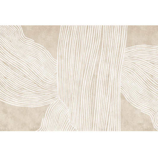 Skorter | Creative Decor Rug Apricot Abstract Printed Area Rug Polypropylene Non-Slip Backing Pet Friendly Rug