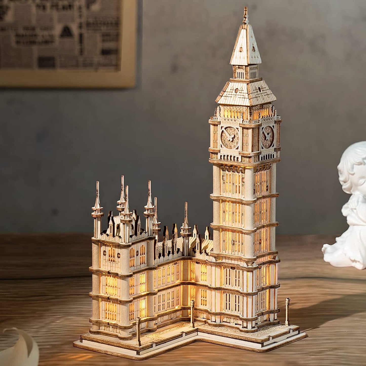 Skørter | 3D puzzle for adults Wooden craft set for teenagers DIY building model set with LED lights