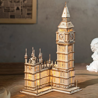 Skørter | 3D puzzle for adults Wooden craft set for teenagers DIY building model set with LED lights