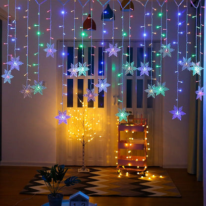skorter | Curtain Snowflake Led String Lights