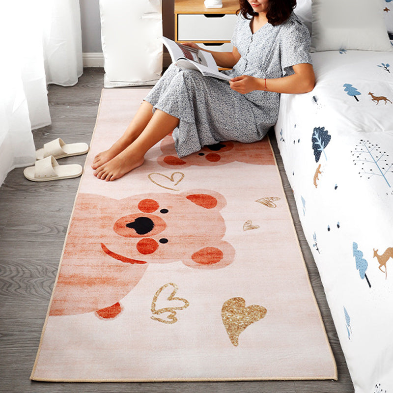 Skorter | Beautiful children's room carpet Multicolored animal print area rug polypropylene non-slip backing easy-care carpet