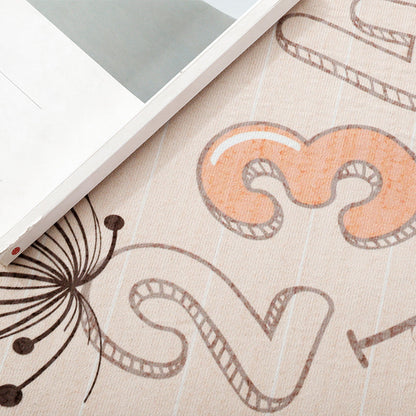 Skorter | Beautiful children's room carpet Multicolored animal print area rug polypropylene non-slip backing easy-care carpet