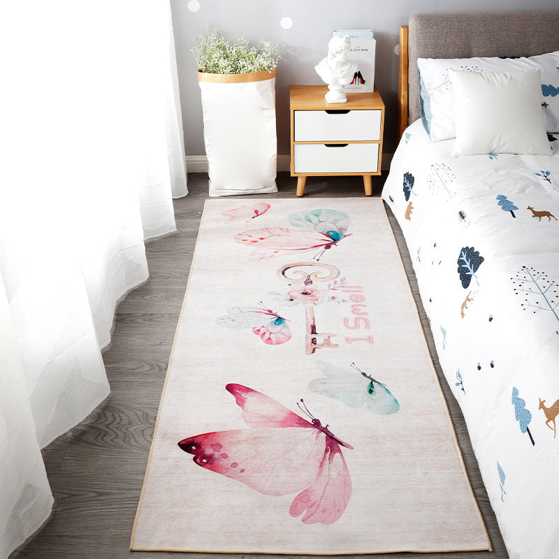 Skorter | Beautiful children's room carpet Multicolored animal print area rug polypropylene non-slip backing easy-care carpet