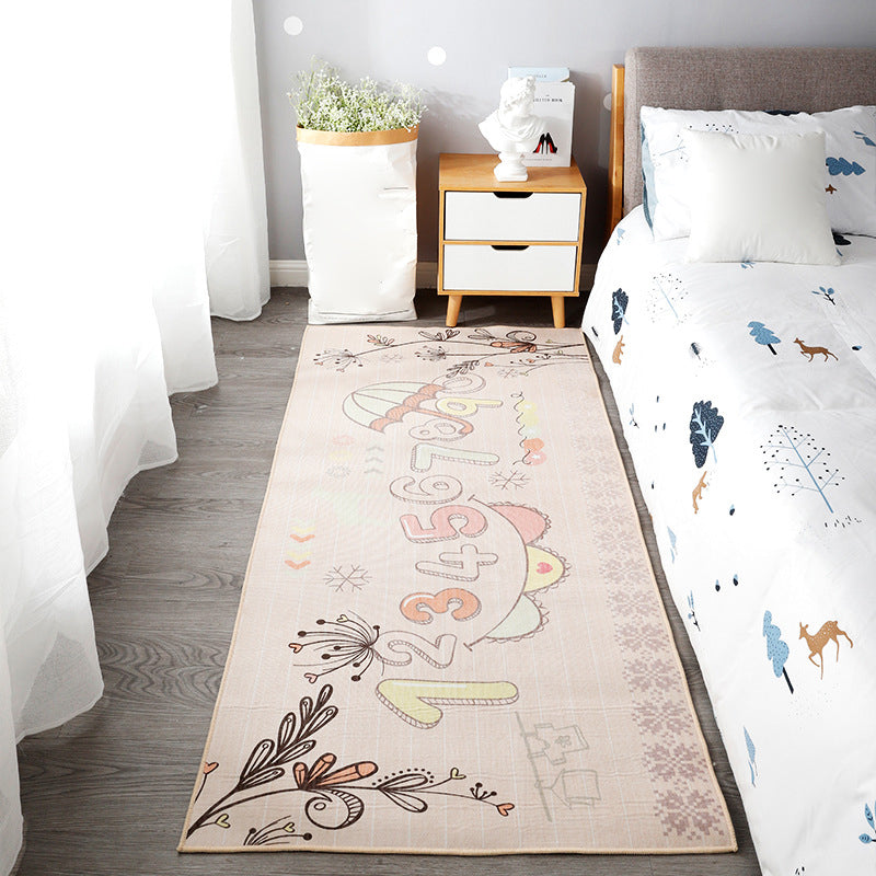 Skorter | Beautiful children's room carpet Multicolored animal print area rug polypropylene non-slip backing easy-care carpet