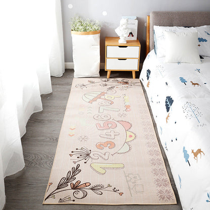 Skorter | Beautiful children's room carpet Multicolored animal print area rug polypropylene non-slip backing easy-care carpet