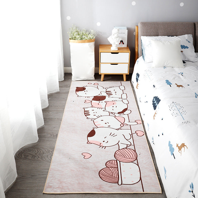 Skorter | Beautiful children's room carpet Multicolored animal print area rug polypropylene non-slip backing easy-care carpet
