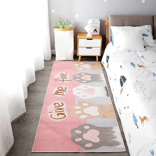 Skorter | Beautiful children's room carpet Multicolored animal print area rug polypropylene non-slip backing easy-care carpet