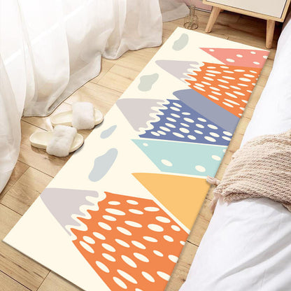Skorter | Casual Love Rug Multicolor Animal Print Indoor Rug Synthetic Non-Slip Backing Washable Rug for Bedroom