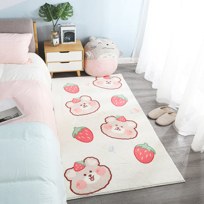 Skorter | Colorful Printed Cartoon Rug Polyester Cute Area Rug Easy Care Pet Friendly Indoor Carpet for Children's Room