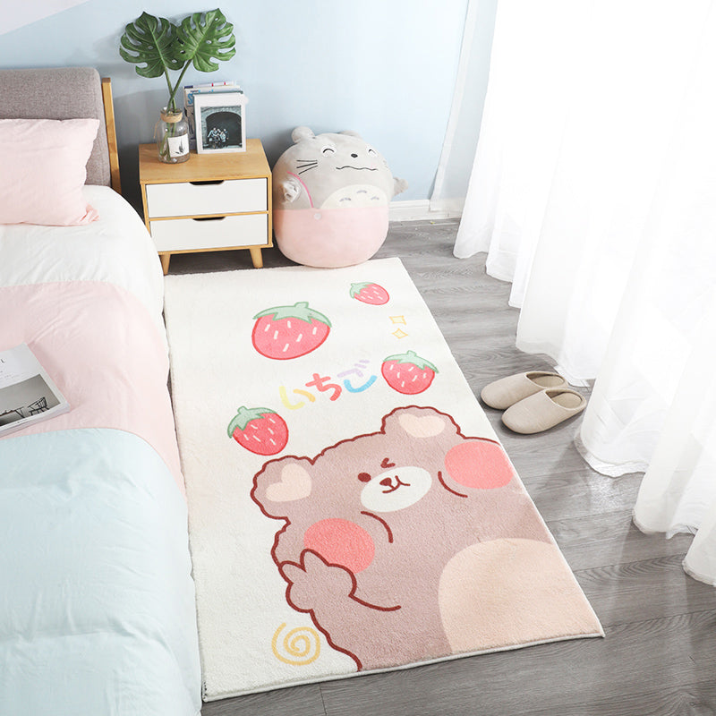Skorter | Colorful Printed Cartoon Rug Polyester Cute Area Rug Easy Care Pet Friendly Indoor Carpet for Children's Room