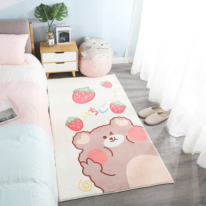 Skorter | Colorful printed cartoon carpet polyester Cute area rug Easy care pet-friendly indoor rug for children's room