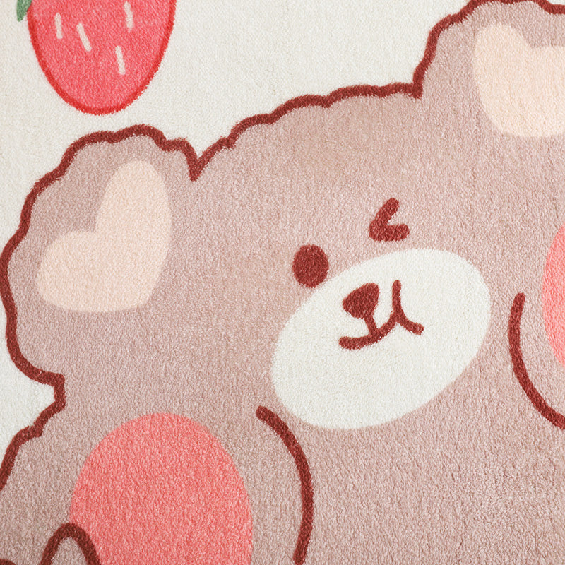 Skorter | Colorful Printed Cartoon Rug Polyester Cute Area Rug Easy Care Pet Friendly Indoor Carpet for Children's Room