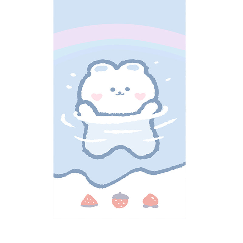 Skorter | Colorful Printed Cartoon Rug Polyester Cute Area Rug Easy Care Pet Friendly Indoor Carpet for Children's Room