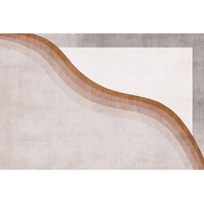 Skorter | Casual Multicolor Relaxing Carpet Synthetic Color Block Carpet Non-Slip Back Washable Carpet for Bedroom