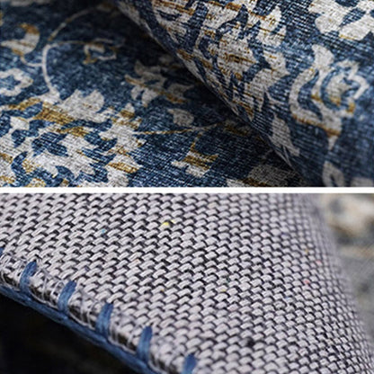 Skorter | Country Living Room Rug Multicolored Geometric Rug Polypropylene Non-Slip Back Machine Washable Rug