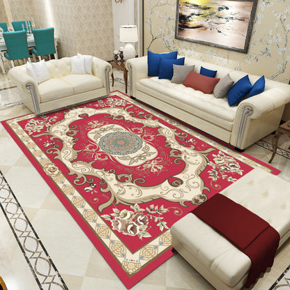 Skorter | Antique patterned rug multicolored polypropylene indoor rug easy care washable rug for living room