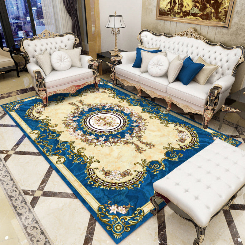 Skorter | Antique patterned rug multicolored polypropylene indoor rug easy care washable rug for living room