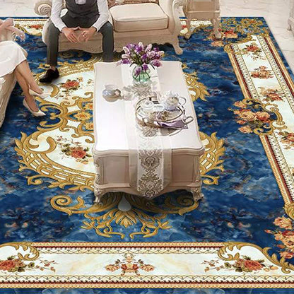 Skorter | Americana Home Rug Multicolored Printed Rug Polyester Non-Slip Backing Easy Care Rug