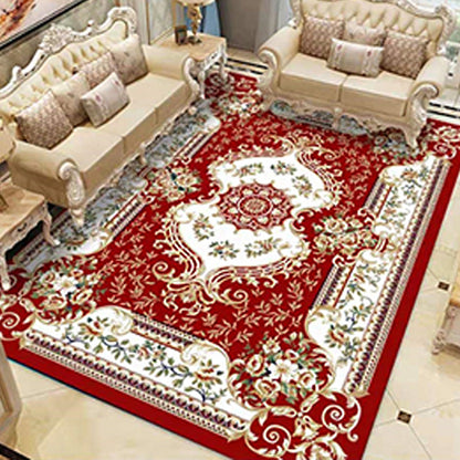 Skorter | Americana Home Rug Multicolored Printed Rug Polyester Non-Slip Backing Easy Care Rug