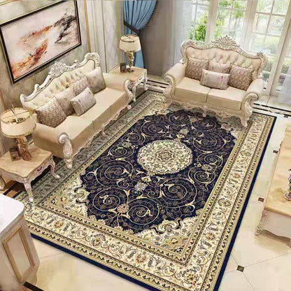 Skorter | Americana Home Rug Multicolored Printed Rug Polyester Non-Slip Backing Easy Care Rug