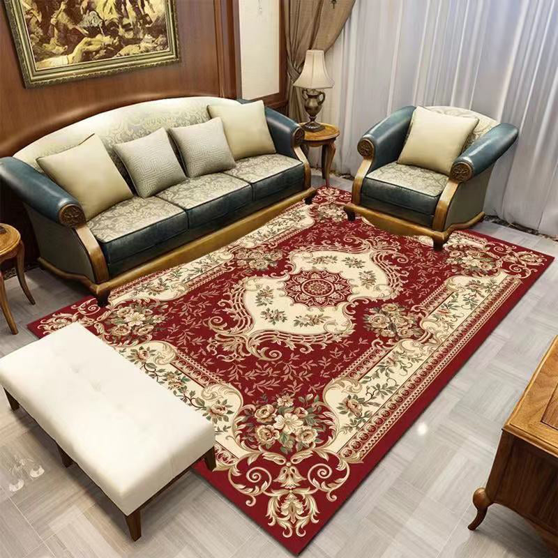 Skorter | Americana Home Rug Multicolored Printed Rug Polyester Non-Slip Backing Easy Care Rug