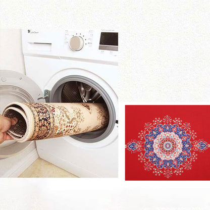 Skorter | Americana Home Rug Multicolored Printed Rug Polyester Non-Slip Backing Easy Care Rug