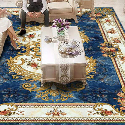 Skorter | Americana Home Rug Multicolored Printed Rug Polyester Non-Slip Backing Easy Care Rug