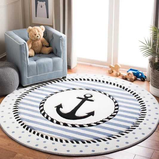 Skorter | Colorful Cartoon Rug Polyester Lovable Indoor Carpet Easy Care Pet-friendly Area Rug for Kids