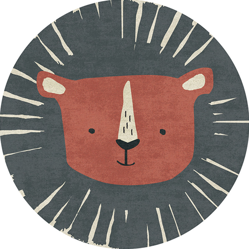 Skorter | Casual Kids Bedroom Rug Multicolor Cartoon Indoor Rug Polyester Non-Slip Easy Care Area Rug