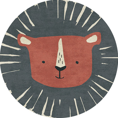 Skorter | Casual Kids Bedroom Rug Multicolor Cartoon Indoor Rug Polyester Non-Slip Easy Care Area Rug