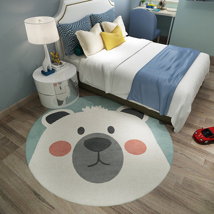 Skorter | Casual Kids Bedroom Rug Multicolor Cartoon Indoor Rug Polyester Non-Slip Easy Care Area Rug