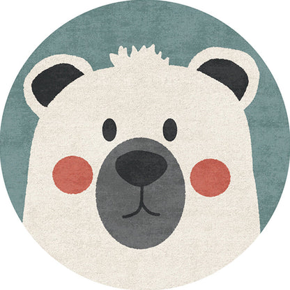 Skorter | Casual Kids Bedroom Rug Multicolor Cartoon Indoor Rug Polyester Non-Slip Easy Care Area Rug